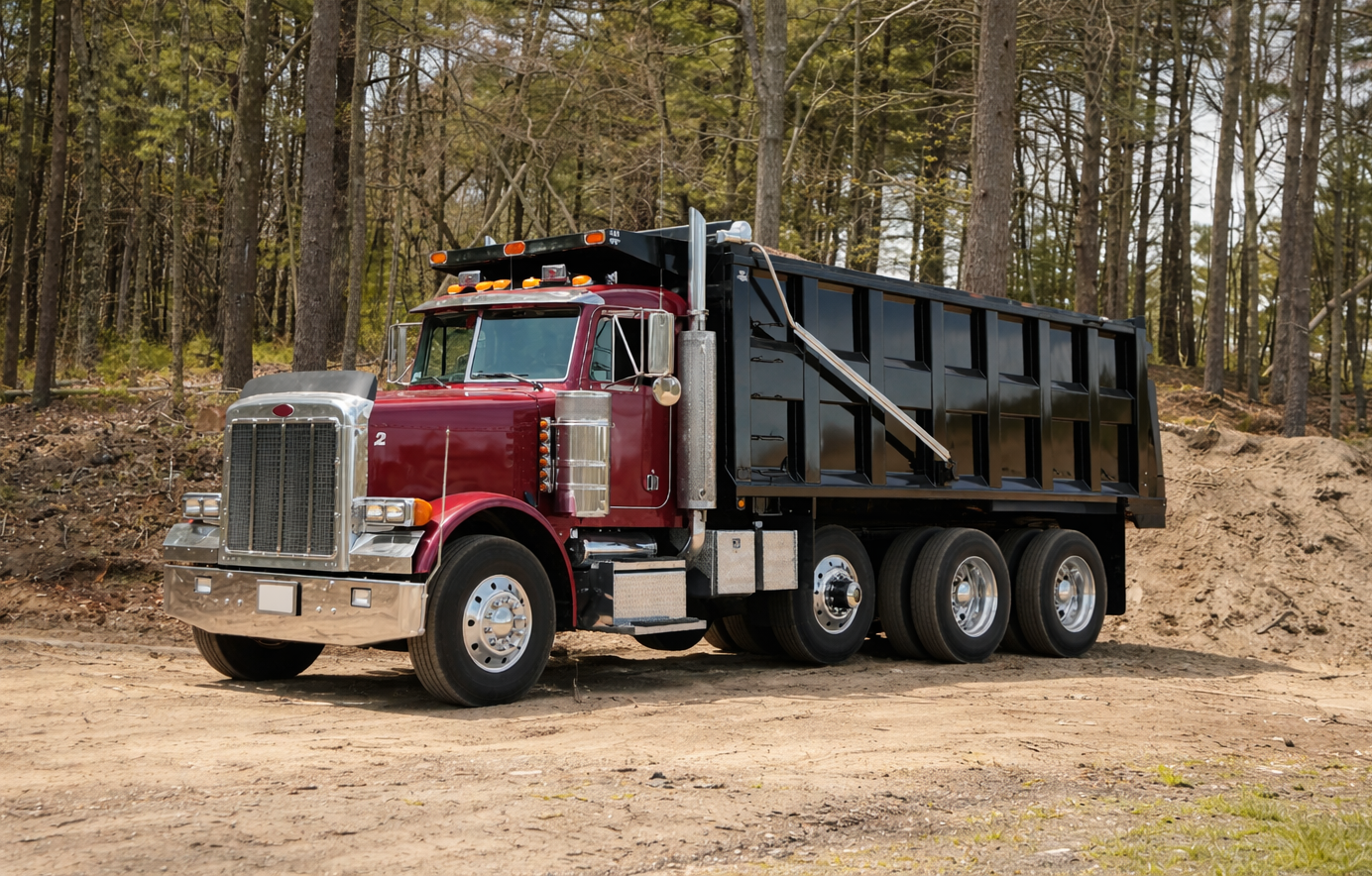 Dump truck hauling